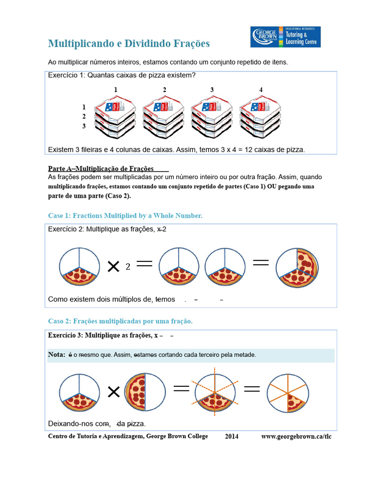 Multiplicação e Divisão de Frações | PDF | Matemática | Conceitos ...