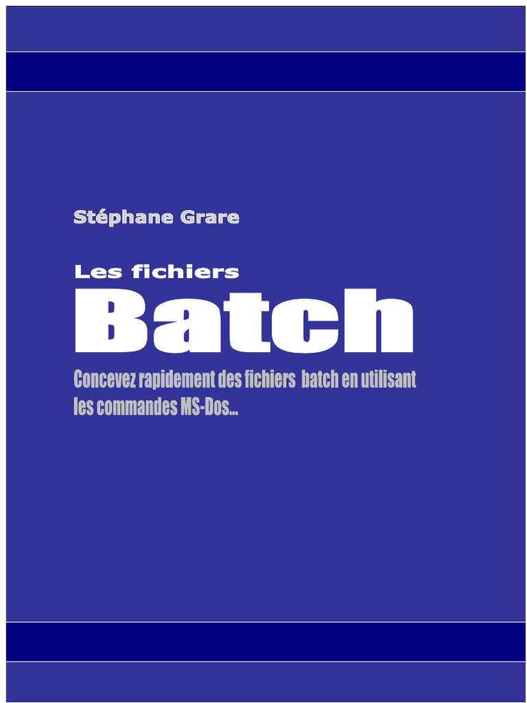 Introduction to Batch File Programming | PDF | Computer File ...