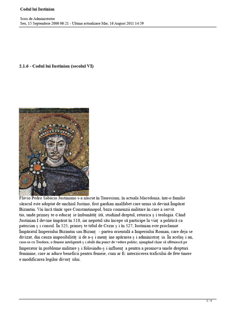 176-Codul Lui Iustinian | PDF