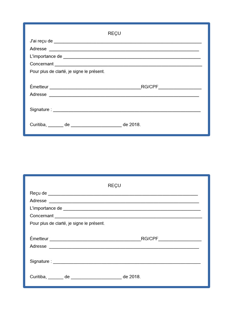 Mod le De Re u Officiel 2018 PDF