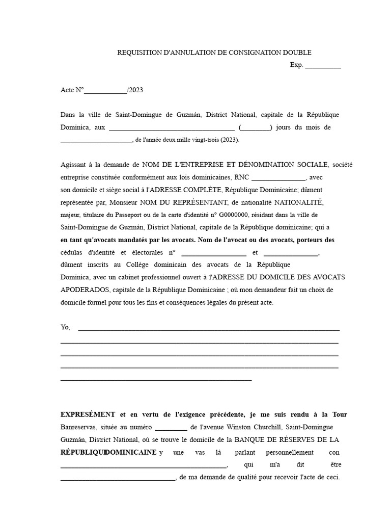 Annulation de consignation double RD$344,391.32 | PDF | Banques | Justice