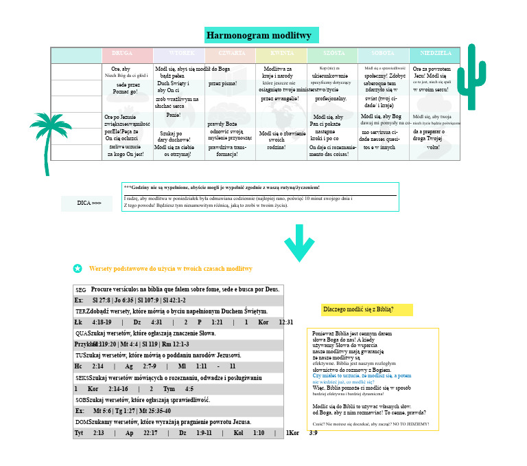 Harmonogram Modlitwy | PDF