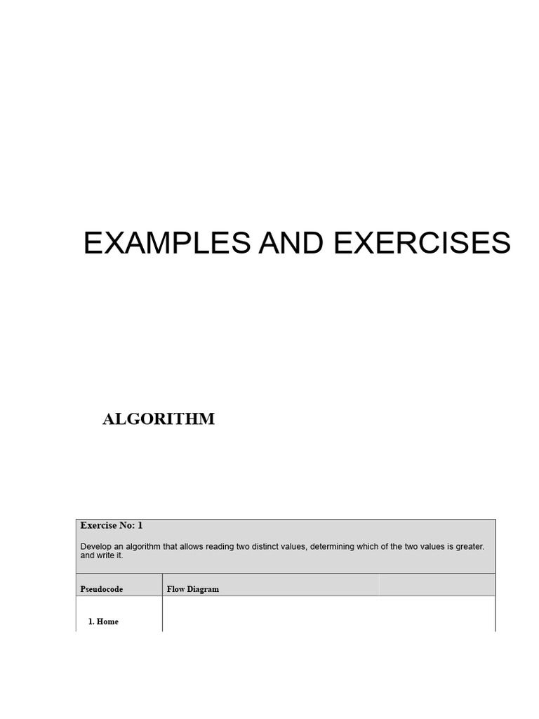 Algorithm Development Exercises Guide | PDF | Summation | Algorithms