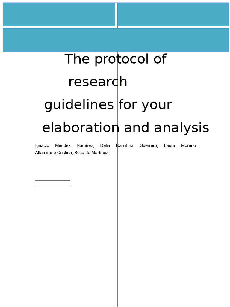 Research Study Protocol Guidelines | PDF | Sampling (Statistics ...