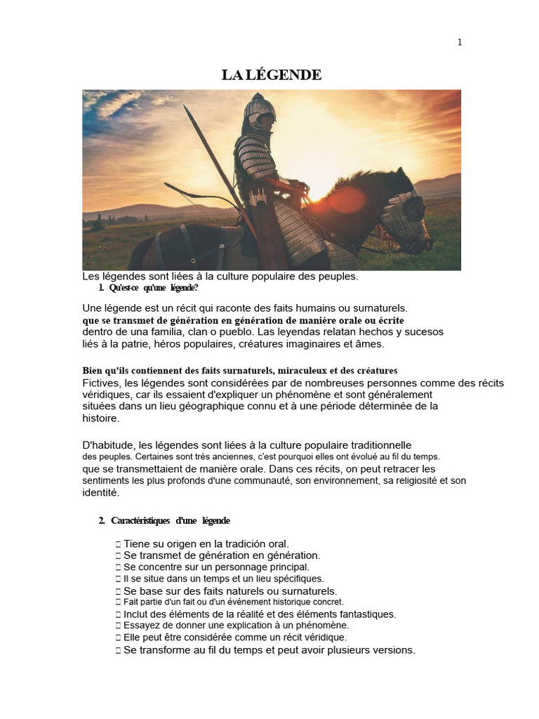 Comprendre les légendes et leurs types | PDF | Romulus et Rémus | Yéti
