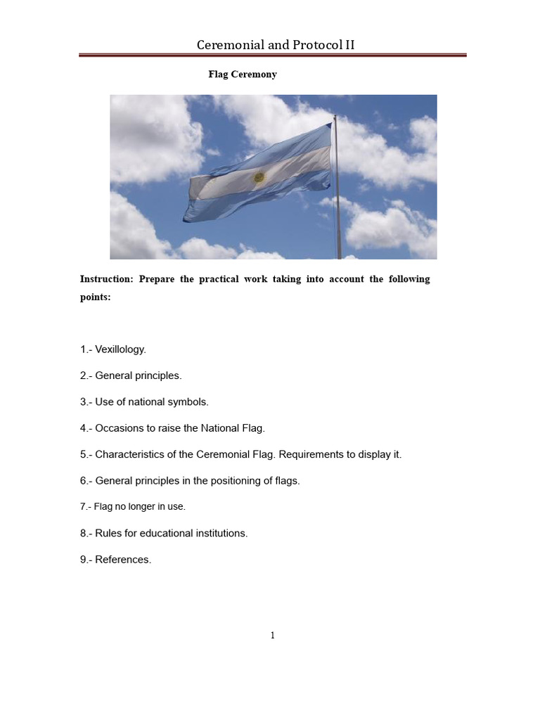 Flag Ceremony Protocol Guidelines | PDF | Flag