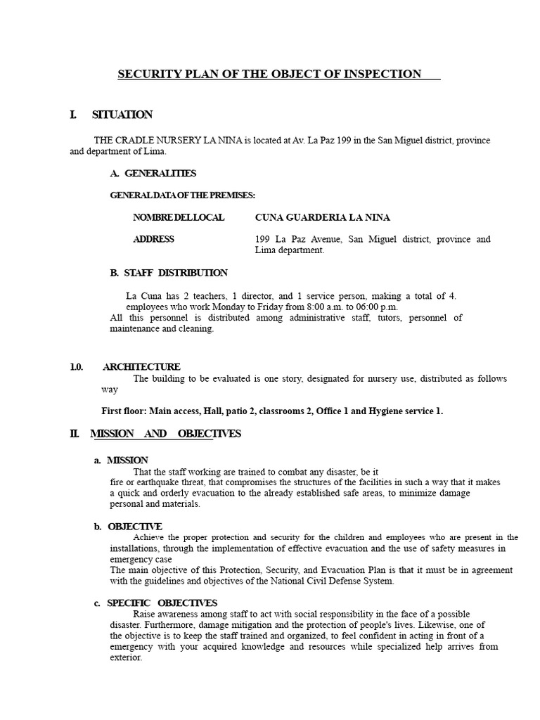 378022830-E-Security Plan of The Inspection Object | PDF | Emergency ...