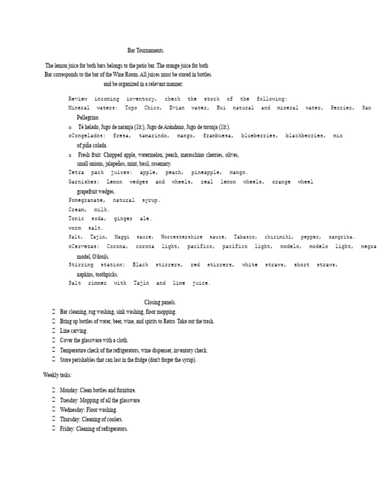 Bar Crafts | PDF