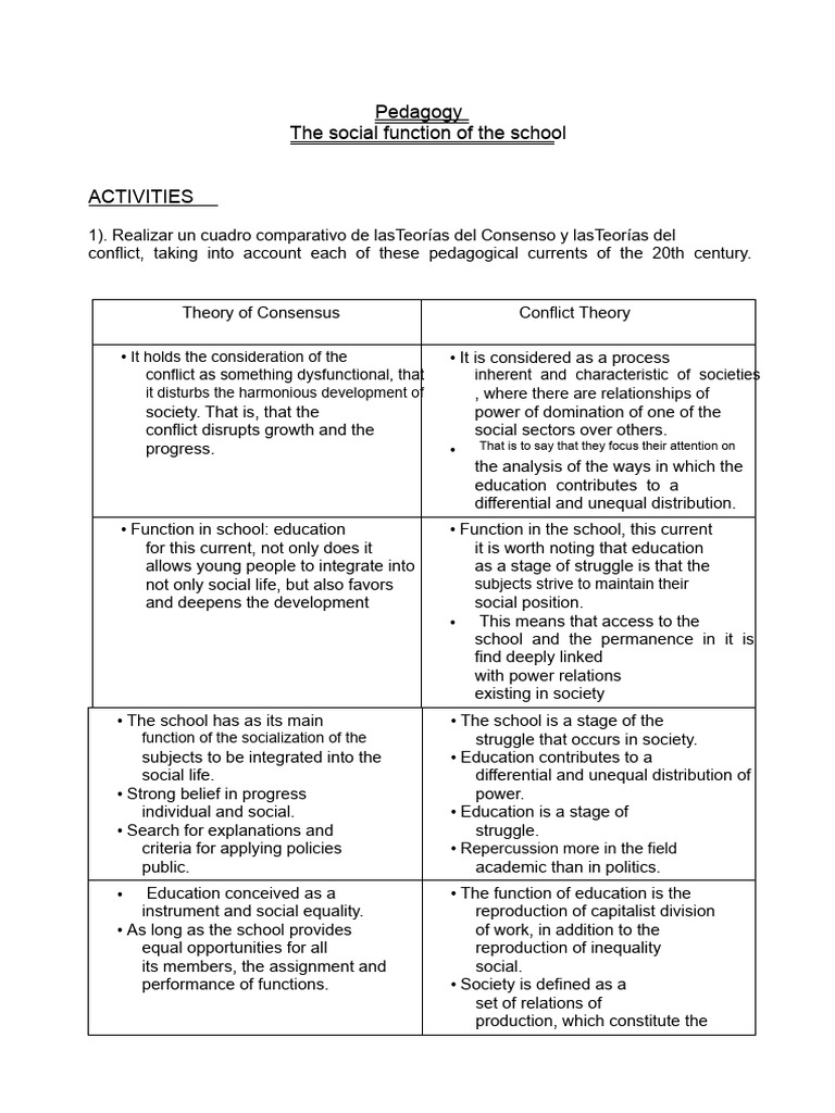 Theory of Consensus, Theory of Conflict | PDF | Society | Liberal Arts ...