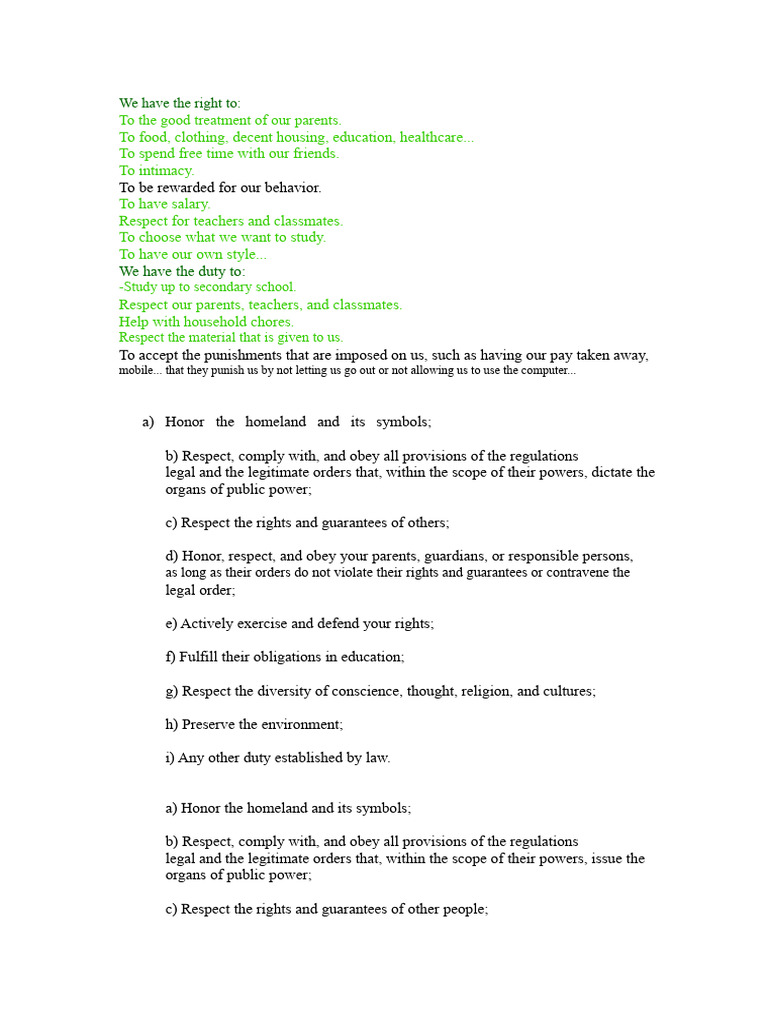Workshop On The Duties and Rights of Adolescents | PDF | Social ...