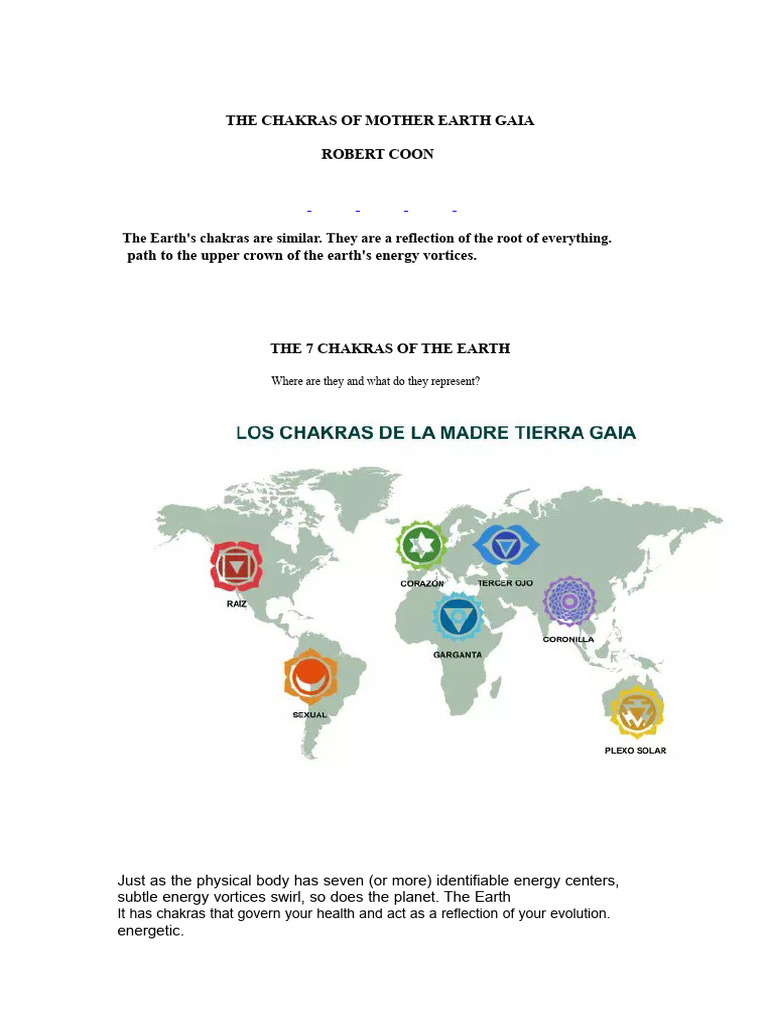 Earth's 7 Chakras Explained | PDF | Chakra | Spirituality