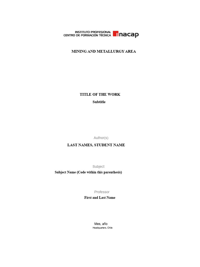Inacap Report Format (3) | PDF | Bibliography