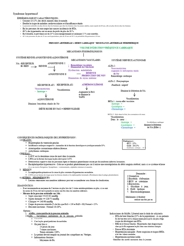 Comprendre l'hypertension : causes et impacts | PDF | Hypertension ...