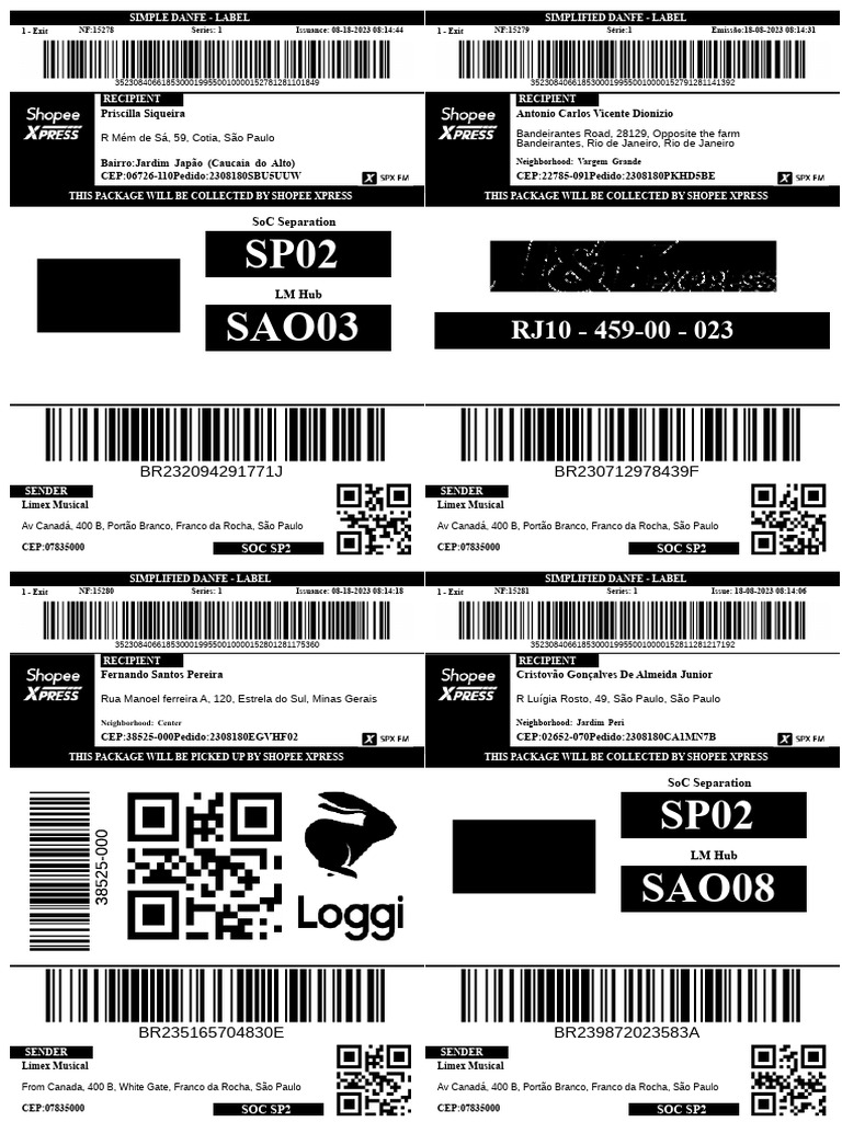 Labels Shopee 169235777333 | PDF