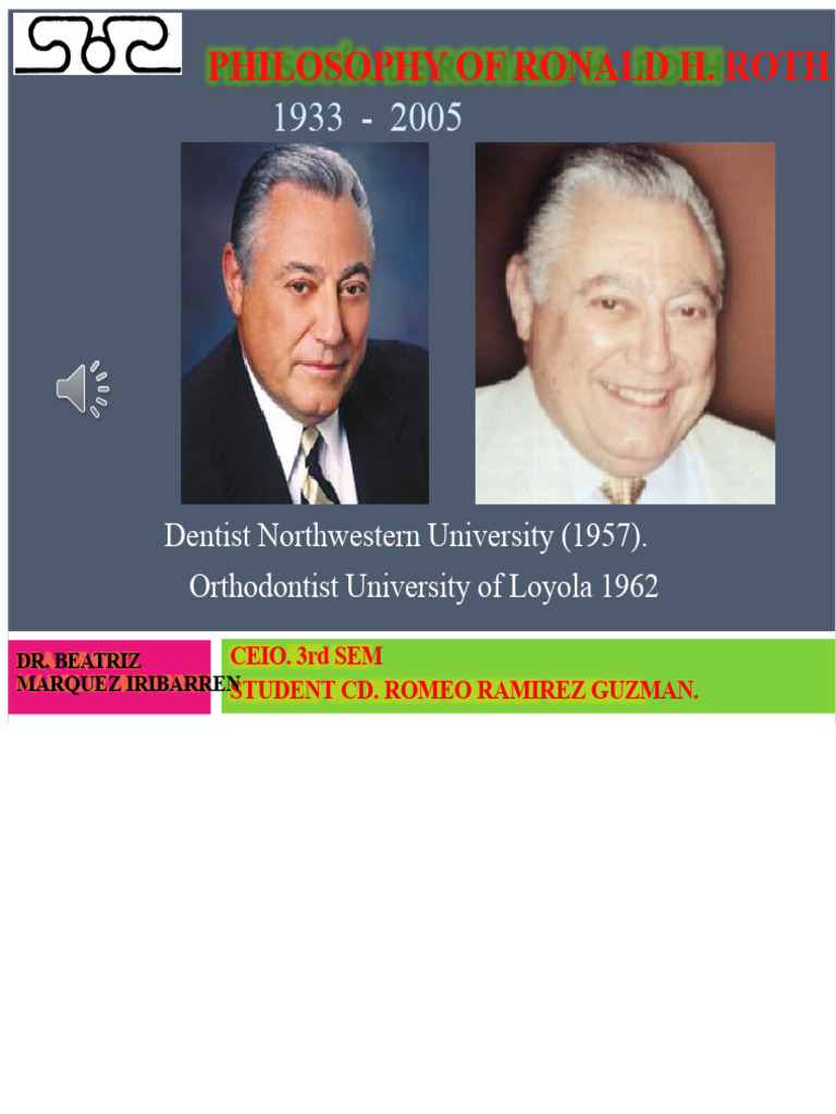 Roth's Orthodontic Philosophy Explained | PDF | Orthodontics | Dental ...