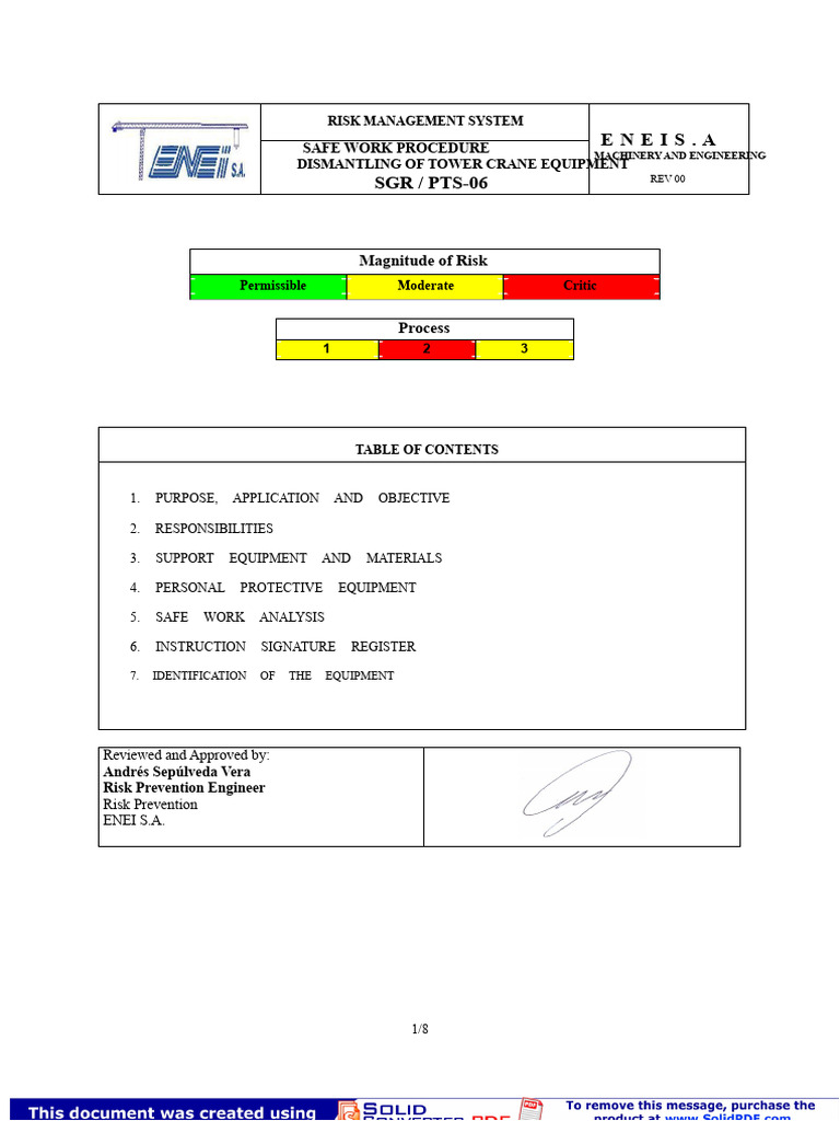 Safe Dismantling of Tower Cranes | PDF | Crane (Machine) | Risk