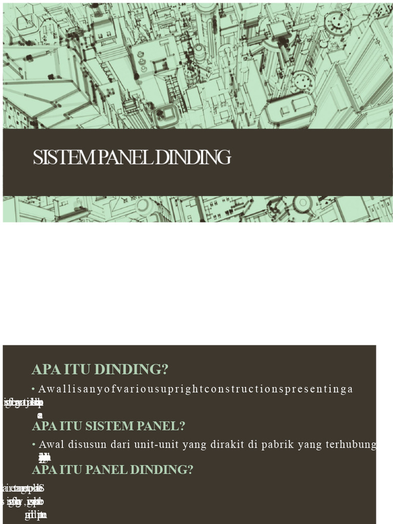 Manfaat dan Jenis Sistem Panel Dinding | PDF