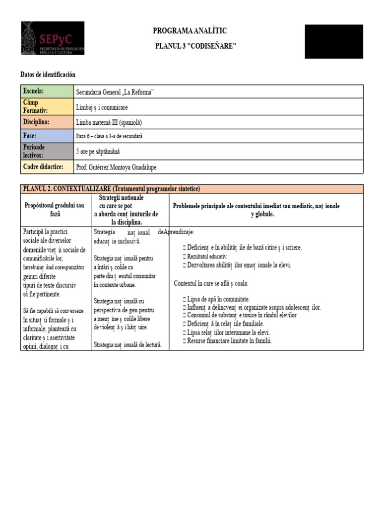 Planul 3 Co-Designat Actualizat | PDF