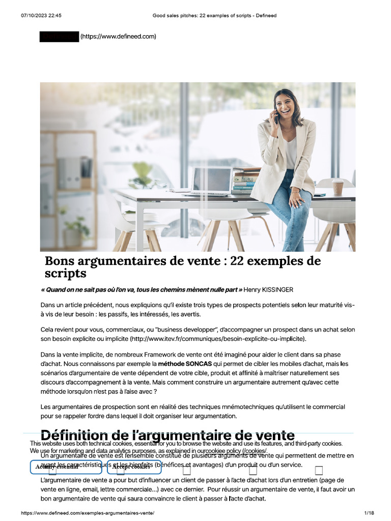 Good sales pitches _ 22 examples of scripts - Defineed | PDF | Http ...