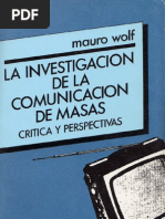 Wolf Mauro - La Investigacion de La Comunicacion de Masas