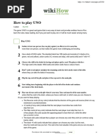 UNO Card Game Official Rules Guide | PDF | Board Games | Tabletop Games