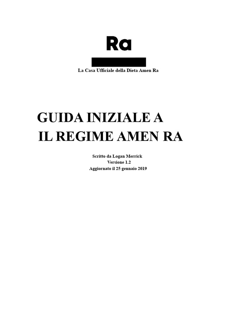 Amen Ra Regimen Documento 2 1 | PDF