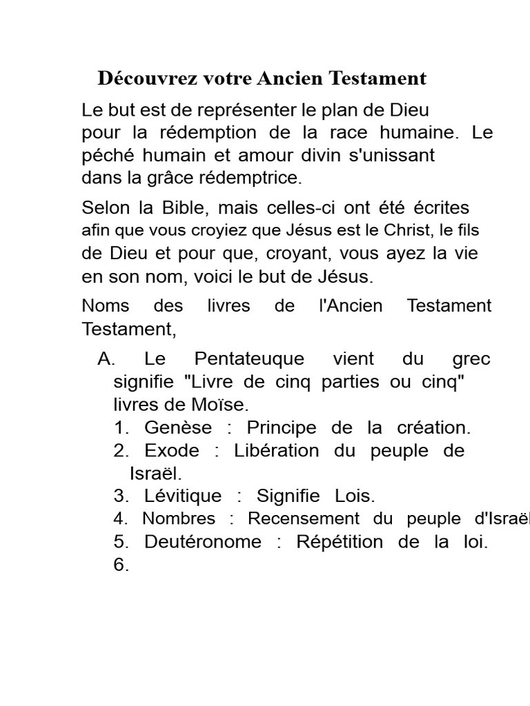 Guide des Livres de la Bible | PDF