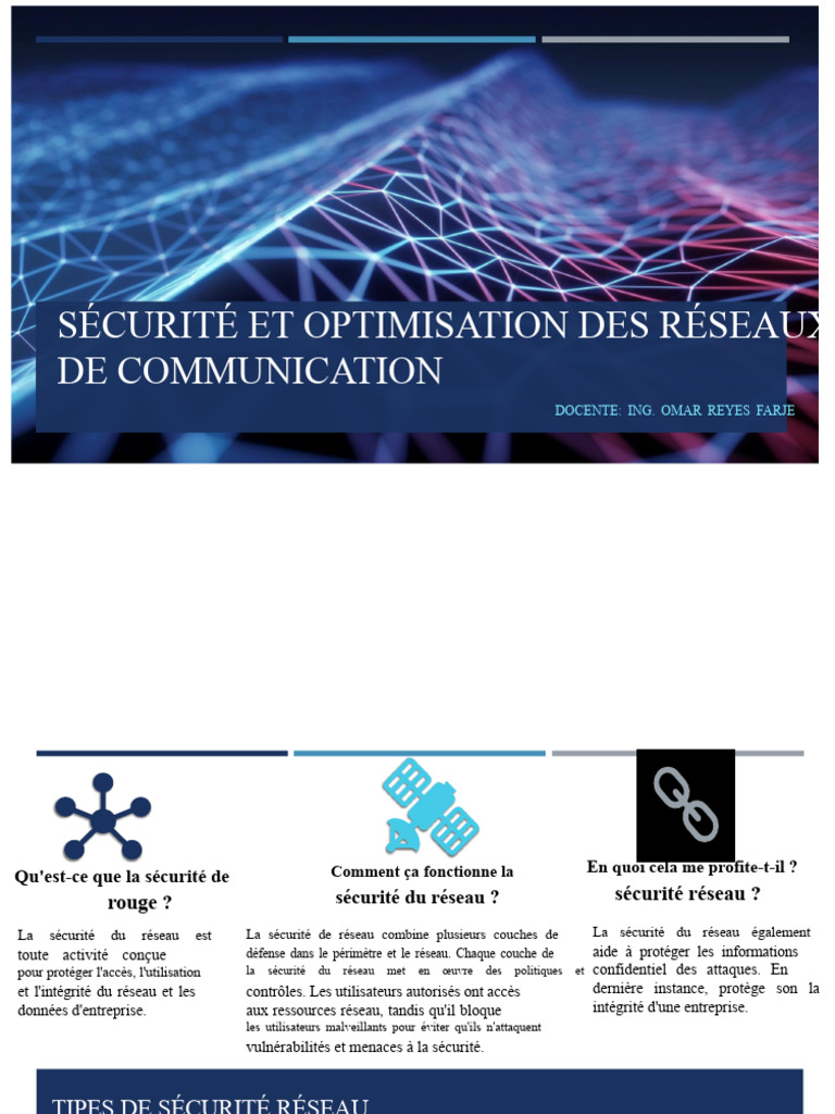 Sécurité et optimisation des réseaux | PDF
