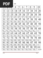 Numbers 1-50 Counting Chart | PDF