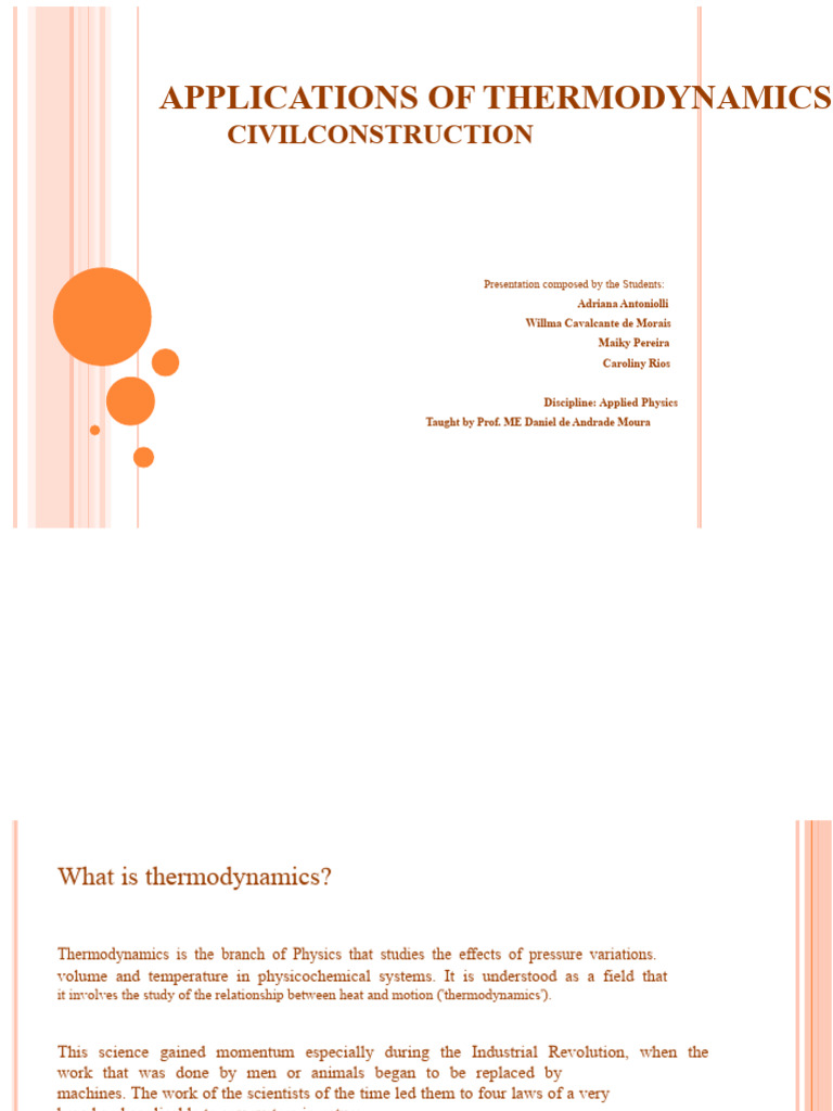 Thermodynamics in Civil Construction | PDF | Thermodynamics | Heat