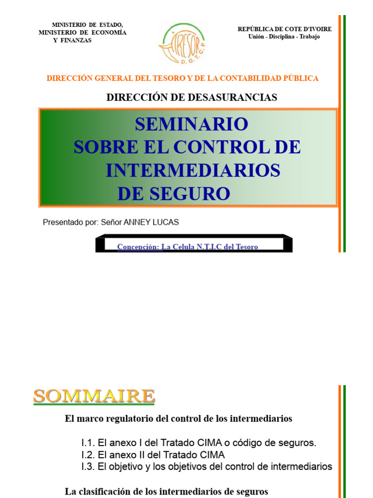 Control de Intermediarios de Seguro CIMA | PDF | Contabilidad | Seguro