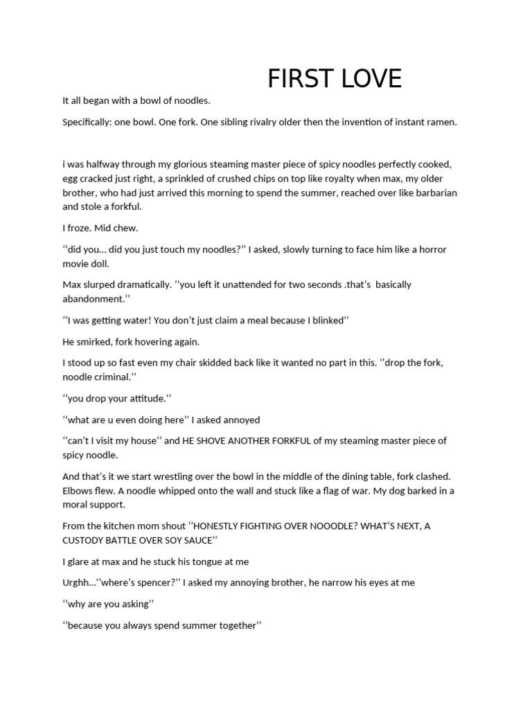 First Love | PDF