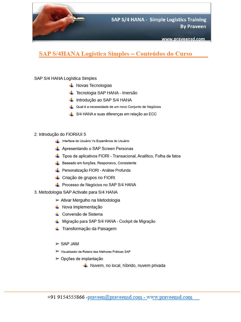 Curso de SAP S/4HANA Logística Simples | PDF | Business | Logística