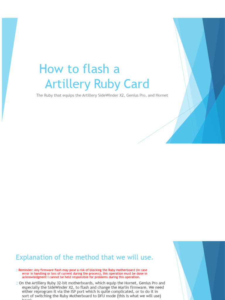 Flashing Artillery Ruby Card Firmware Guide | PDF | Computing ...