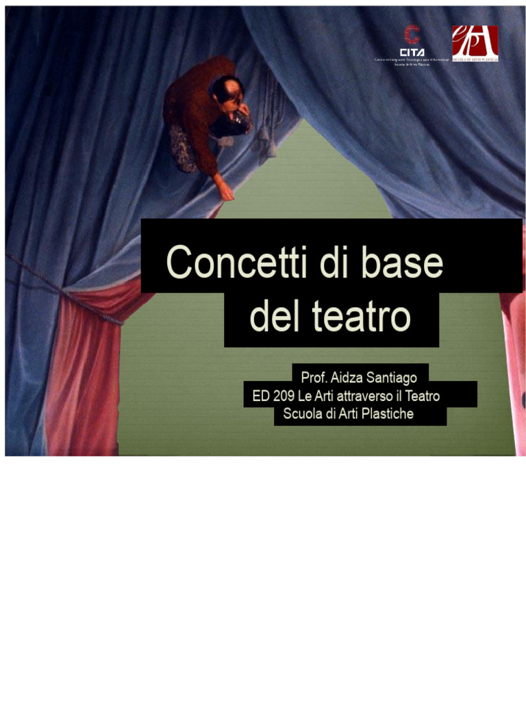 Modulo ED 209 Concetti Di Base Del Teatro | PDF