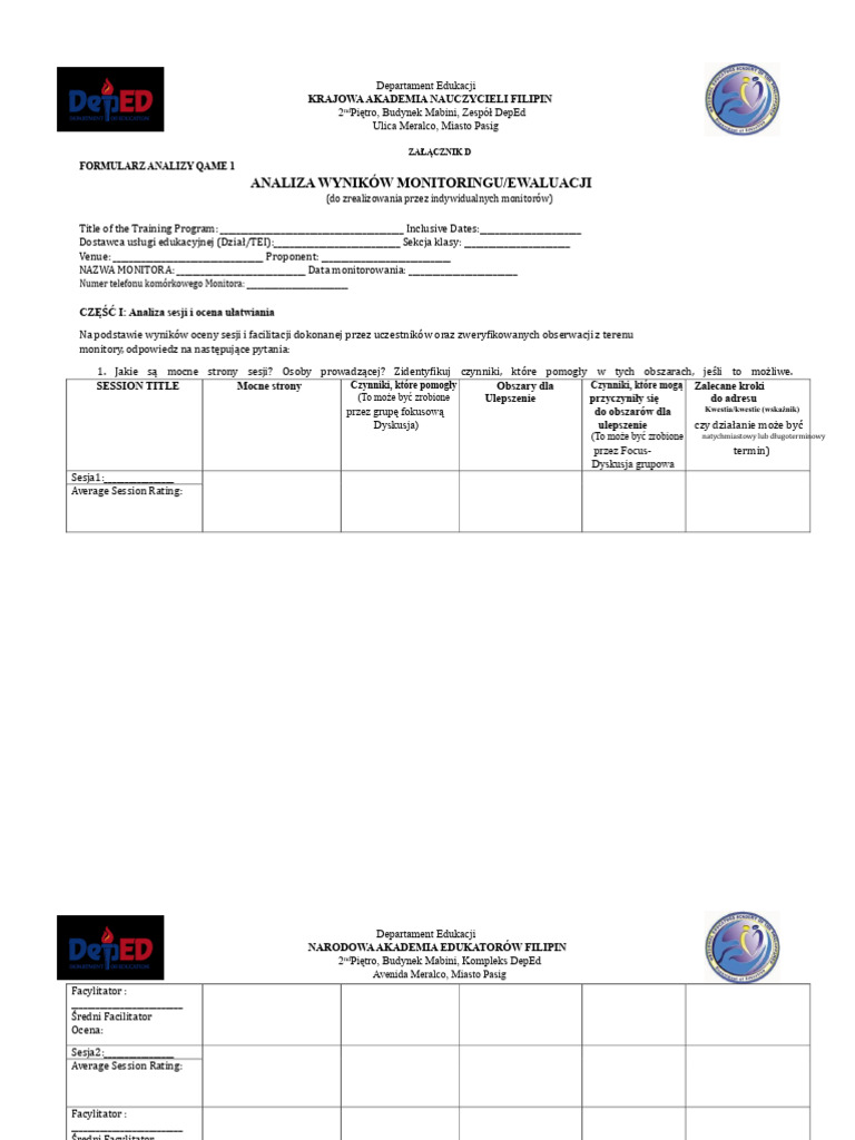 Qame Form 1 | PDF