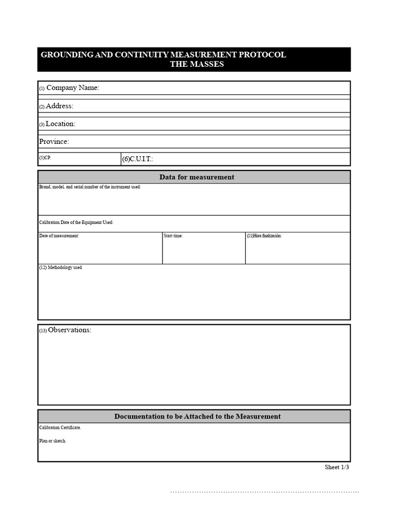 Grounding and Continuity Measurement Guide | PDF | Calibration ...