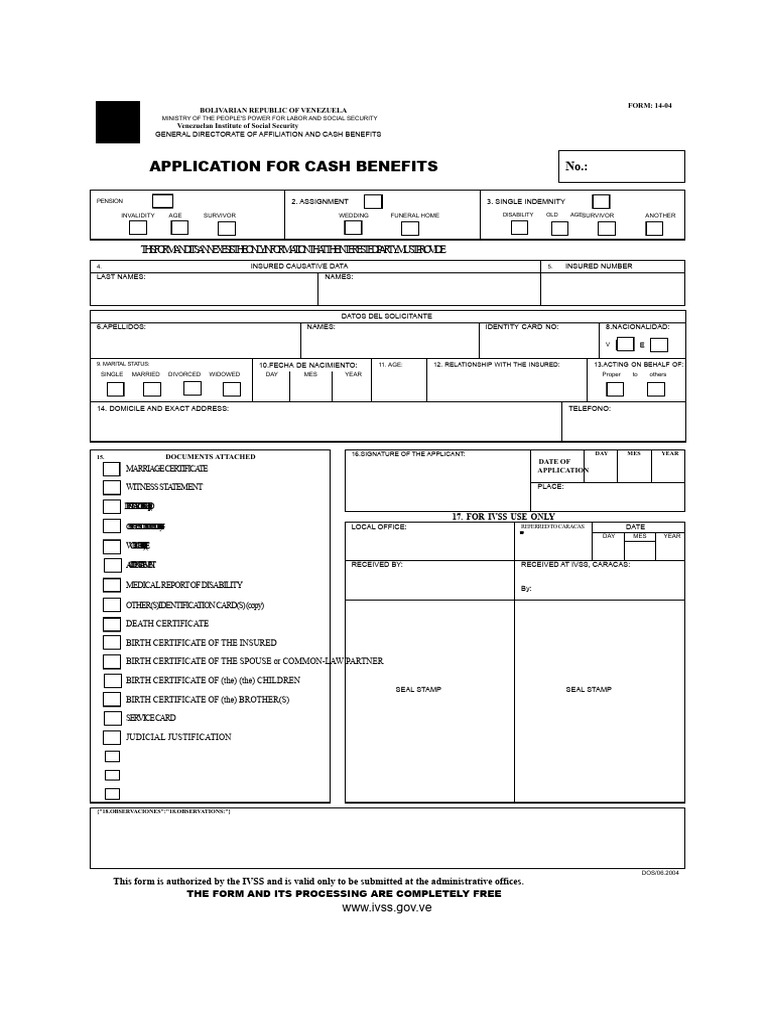 form_14-04 | PDF | Identity Document | Government