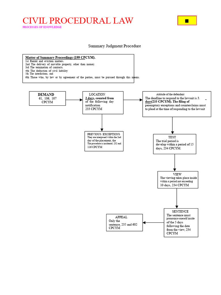 Summary Judgment Procedure in Civil Law | PDF | Lawsuit | Judgment (Law)
