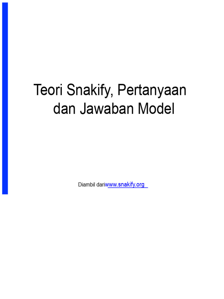 Teori Snakify: Program dan Logika Dasar | PDF