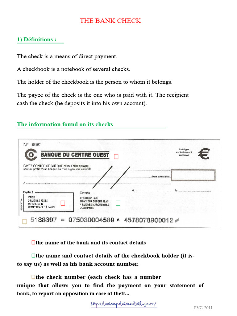 The Bank Check PDF | PDF