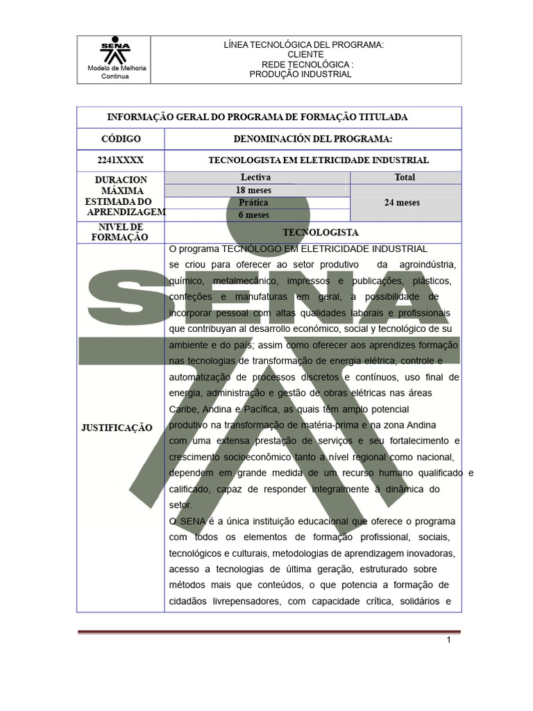 Programa de Formação em Eletricidade Industrial | PDF | Rede elétrica ...