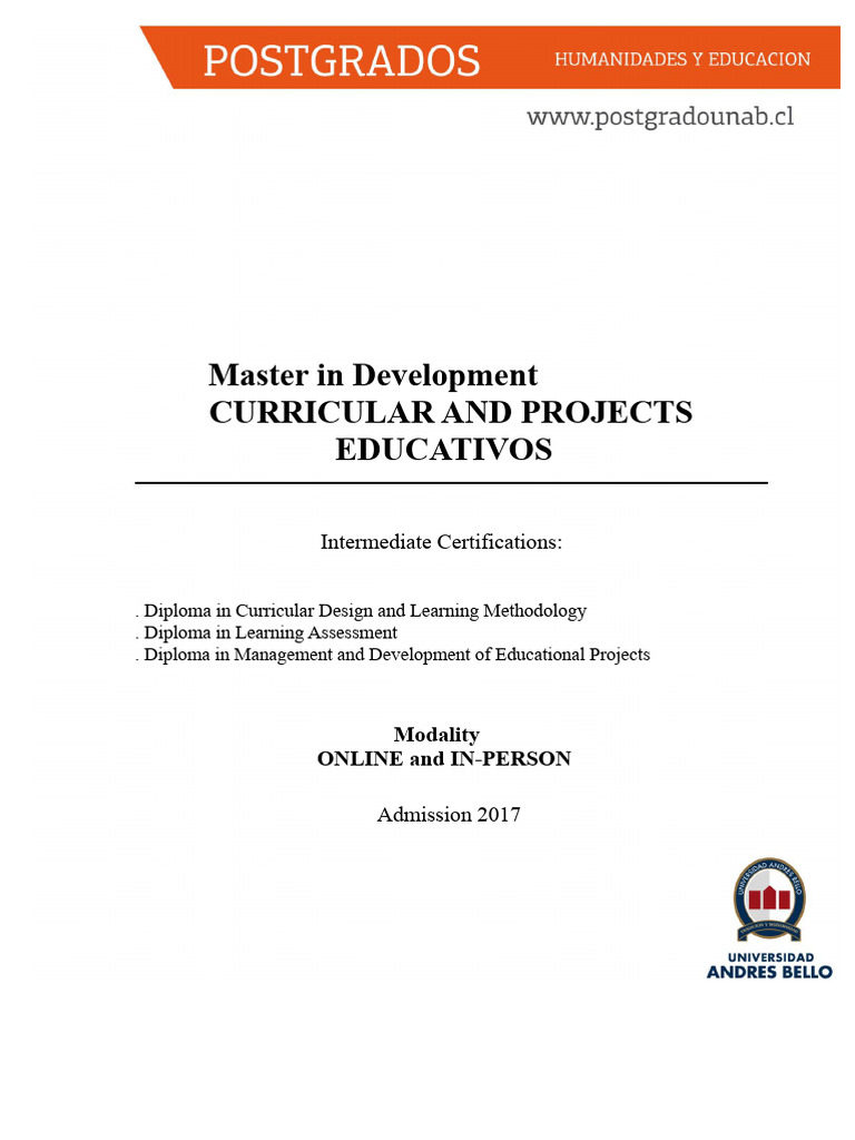 Master's in Curriculum Development Program | PDF | Curriculum | Evaluation