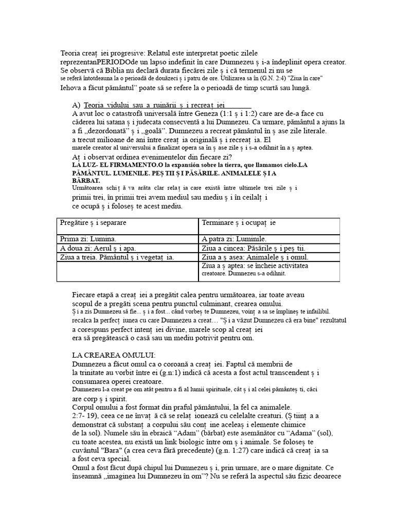 Teoria Creației Progresive | PDF