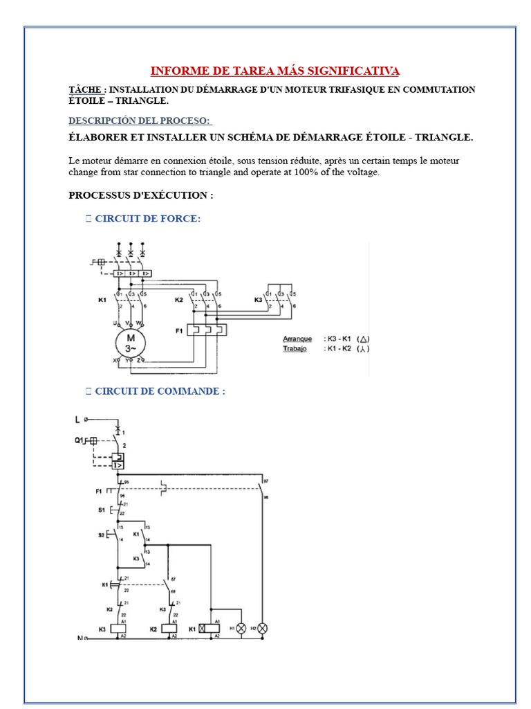 Démarrage Étoile Triangle PDF Électrotechnique Électricité — free download