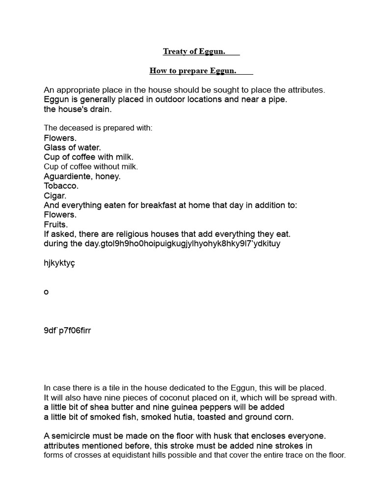 Rituals and Offerings for Eggun | PDF | Heaven | Deities