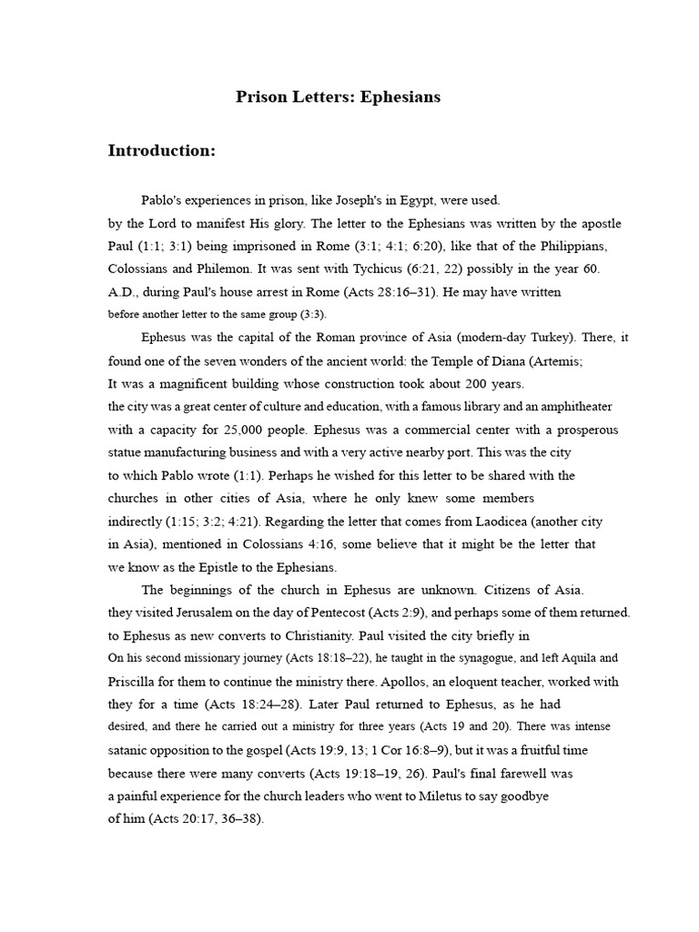 Outline of Ephesians | PDF | Paul The Apostle | Epistle To The Ephesians