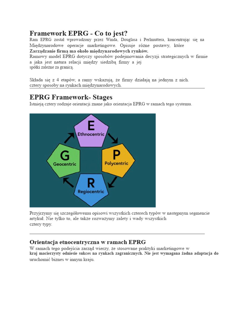 Ramowy Model EPRG | PDF