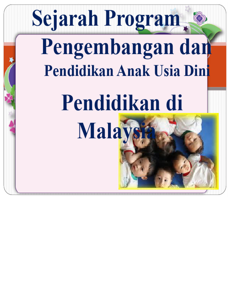 Sejarah Pengembangan Program Dan Pendidikan Anak Usia Dini | PDF