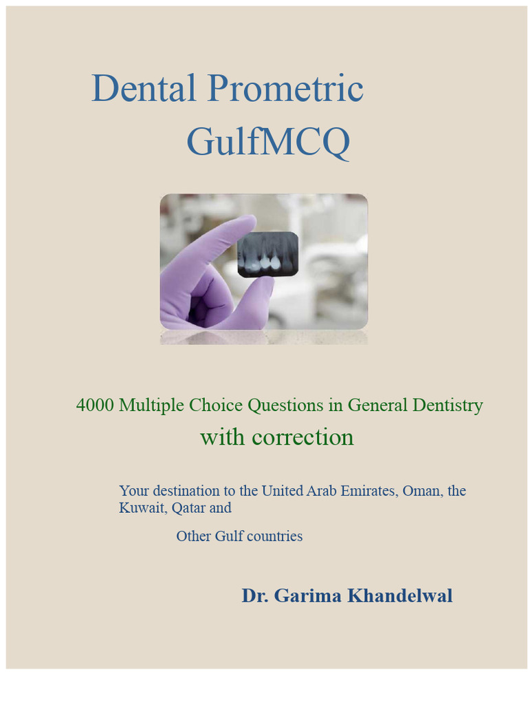 Gulf Dental Prometric MCQ Guide | PDF | Periodontology | Dentistry